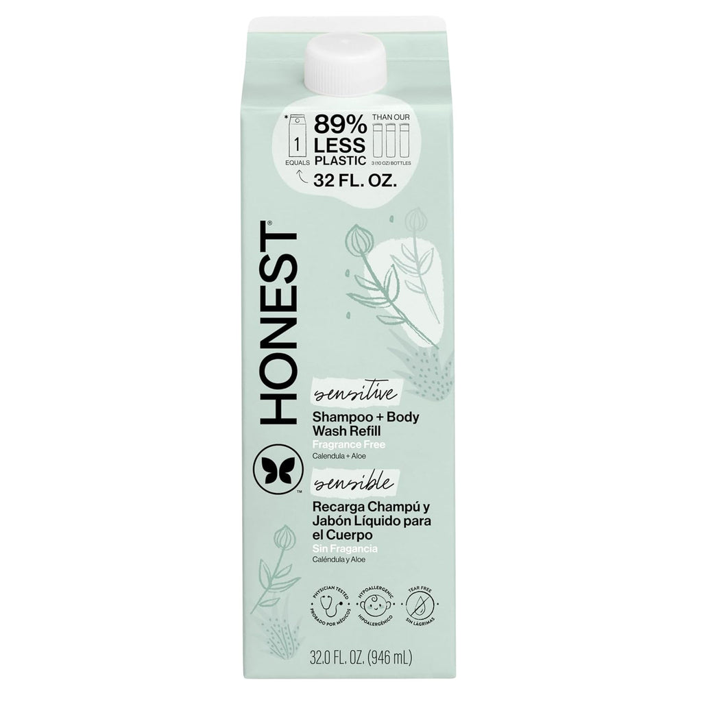 The Honest Company Champú y gel de baño, hipoalergénico, sin fragan...