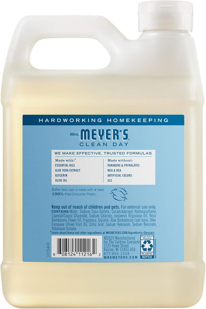 MRS. MEYER'S CLEAN DAY - Repuesto de jabón líquido para manos,...