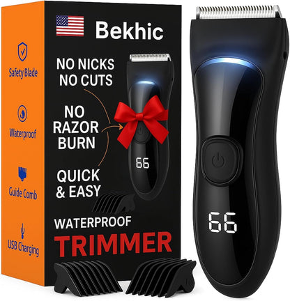 Bekhic Manscape - Cortadora de pelo para ingle y cuerpo para hombre...