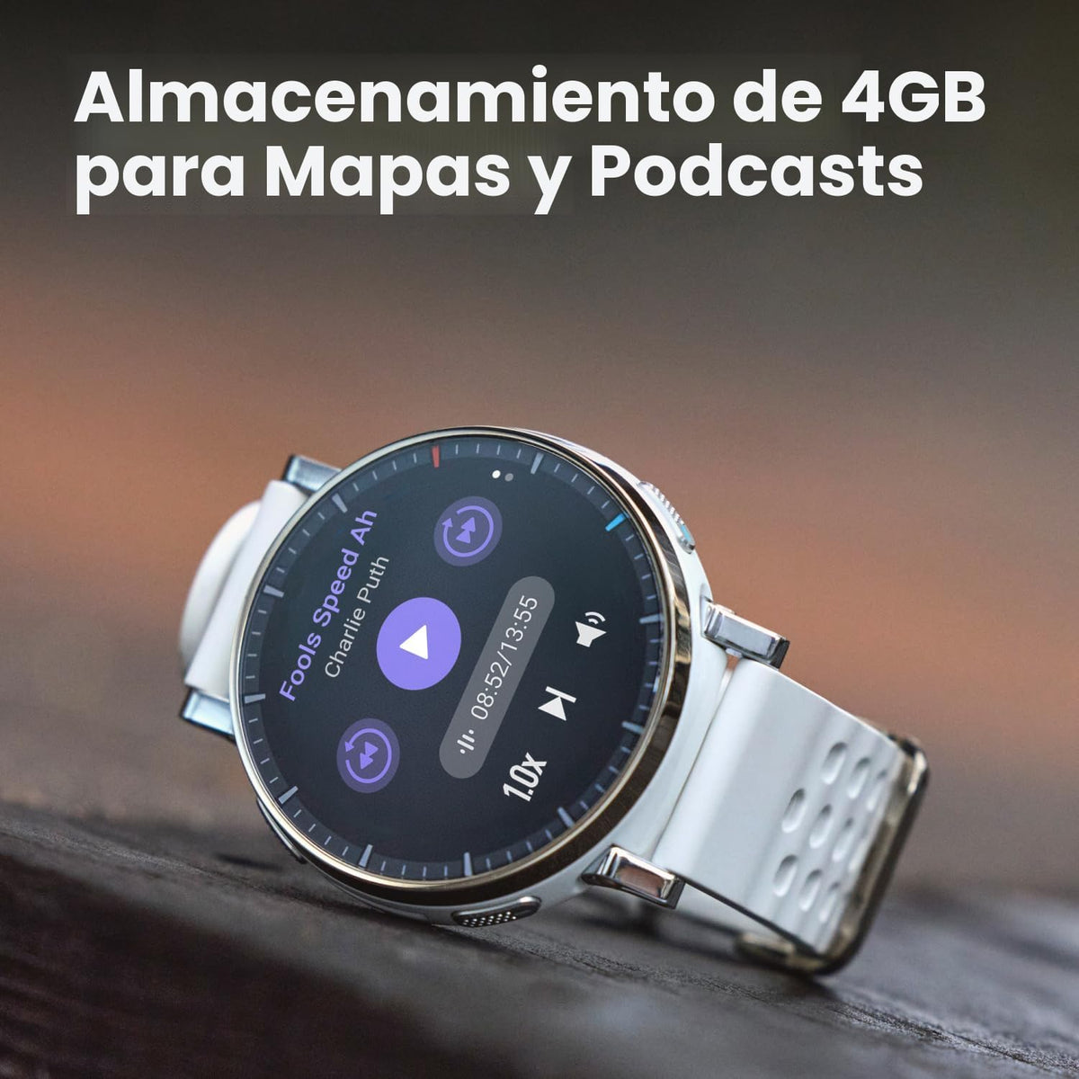 Amazfit Reloj inteligente Active 3, cristal de zafiro AMOLED de 1.3...
