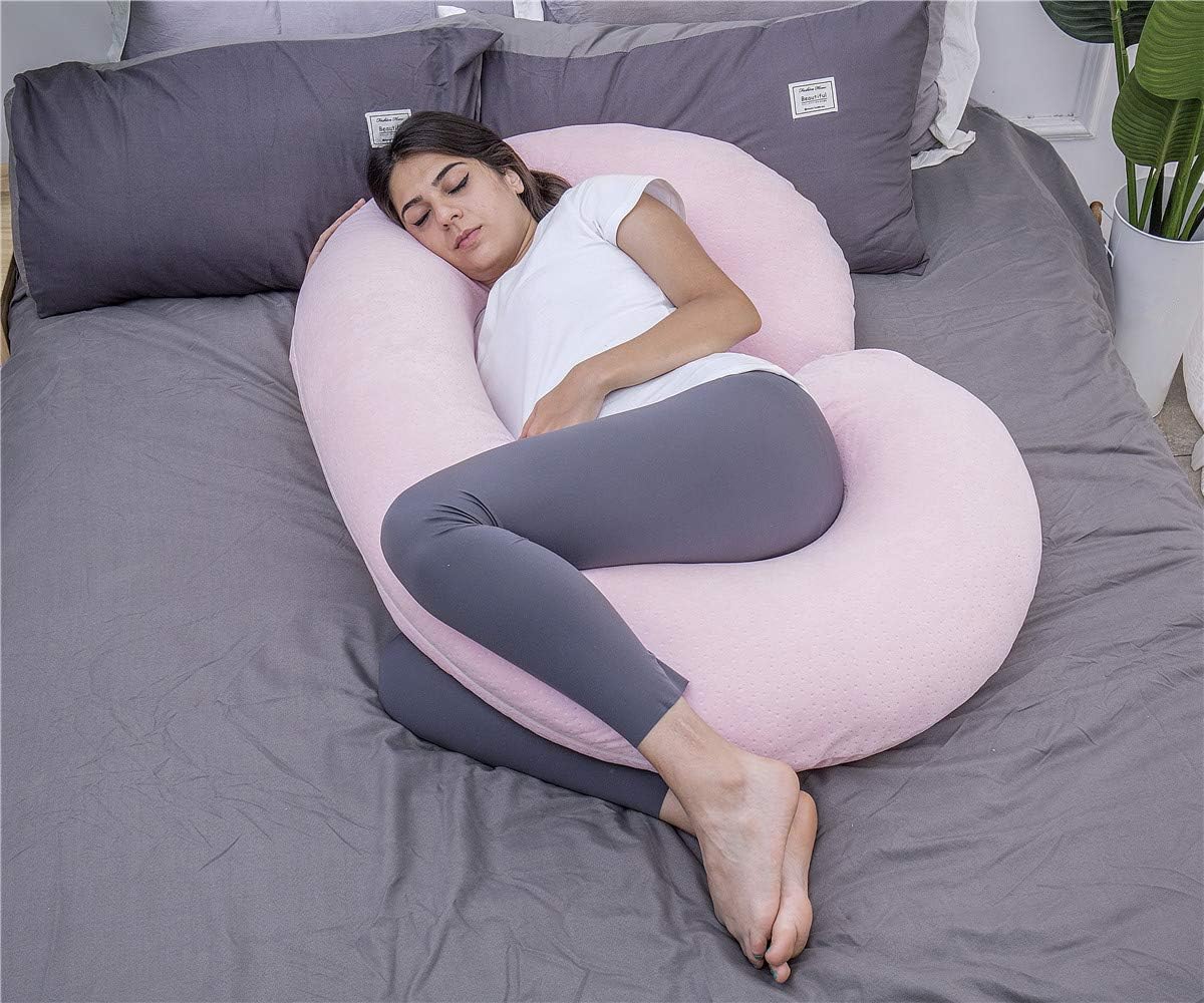 1 MIDDLE ONE Almohada de embarazo, almohada corporal en forma de C...