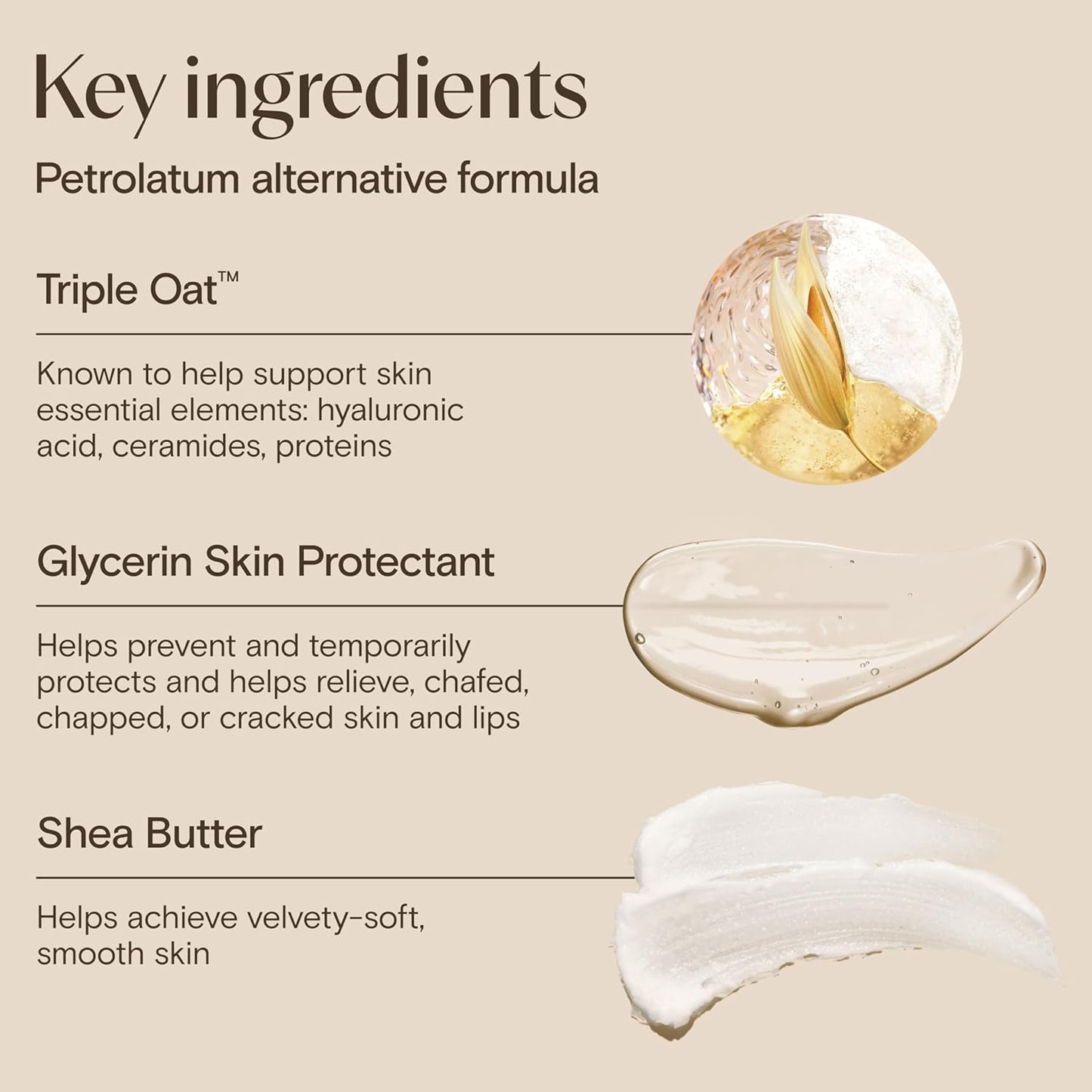 Aveeno Pomada curativa para aliviar la piel, protector de piel de 72 horas con triple avena y manteca de karité para piel extra seca, agrietada y sensible, sin fragancia y multiusos para labios, 7.2