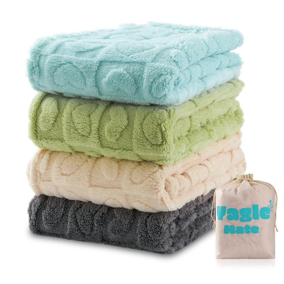 4 piezas de mantas de bebé para niños, manta pequeña suave para niñ...