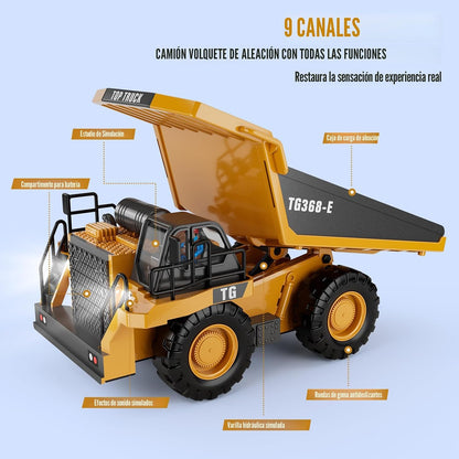 KIDMARKT Camión volquete RC de juguete para niños | Vehículo de con...