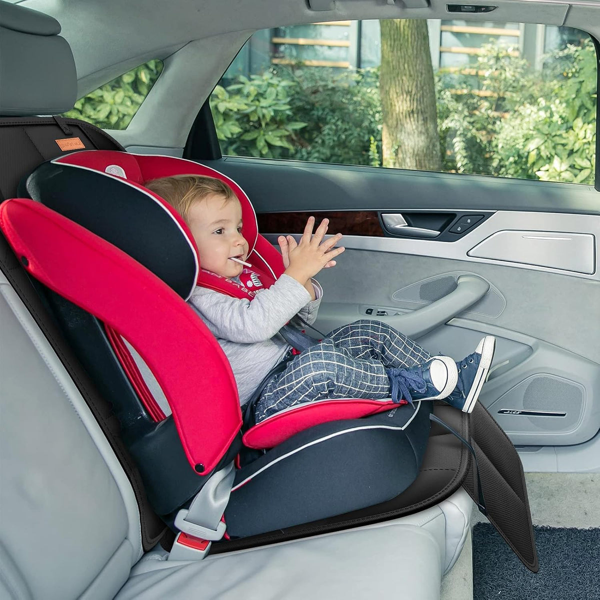 SMART ELF Protector de asiento de automóvil, acolchado más grueso y...