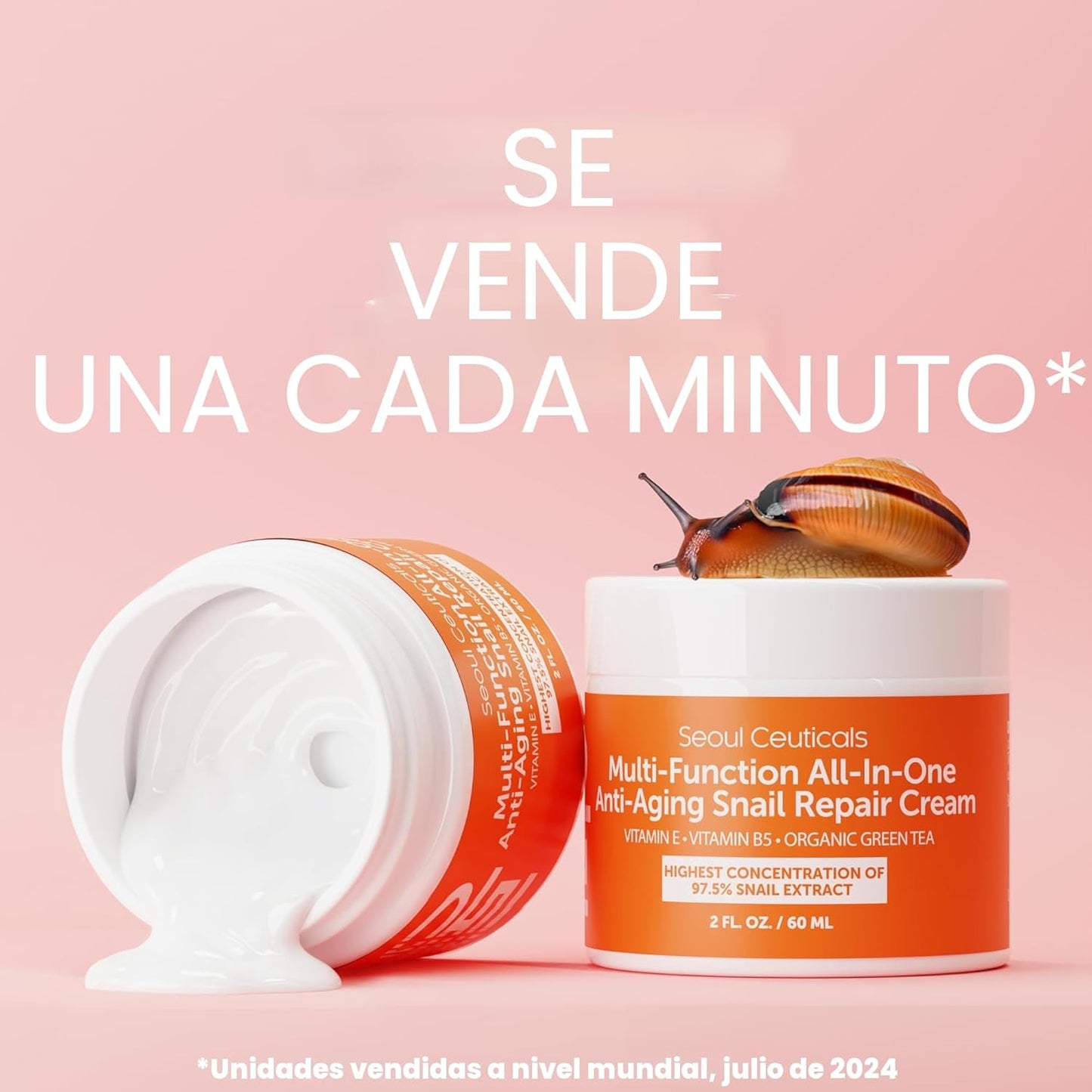 SeoulCeuticals Crema Hidratante de Mucina de Caracol 97.5% - Crema...
