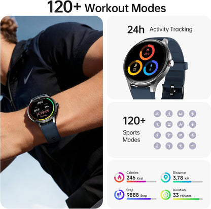 Woneligo Reloj inteligente para hombre, AMOLED de 1.57 pulgadas, pa...