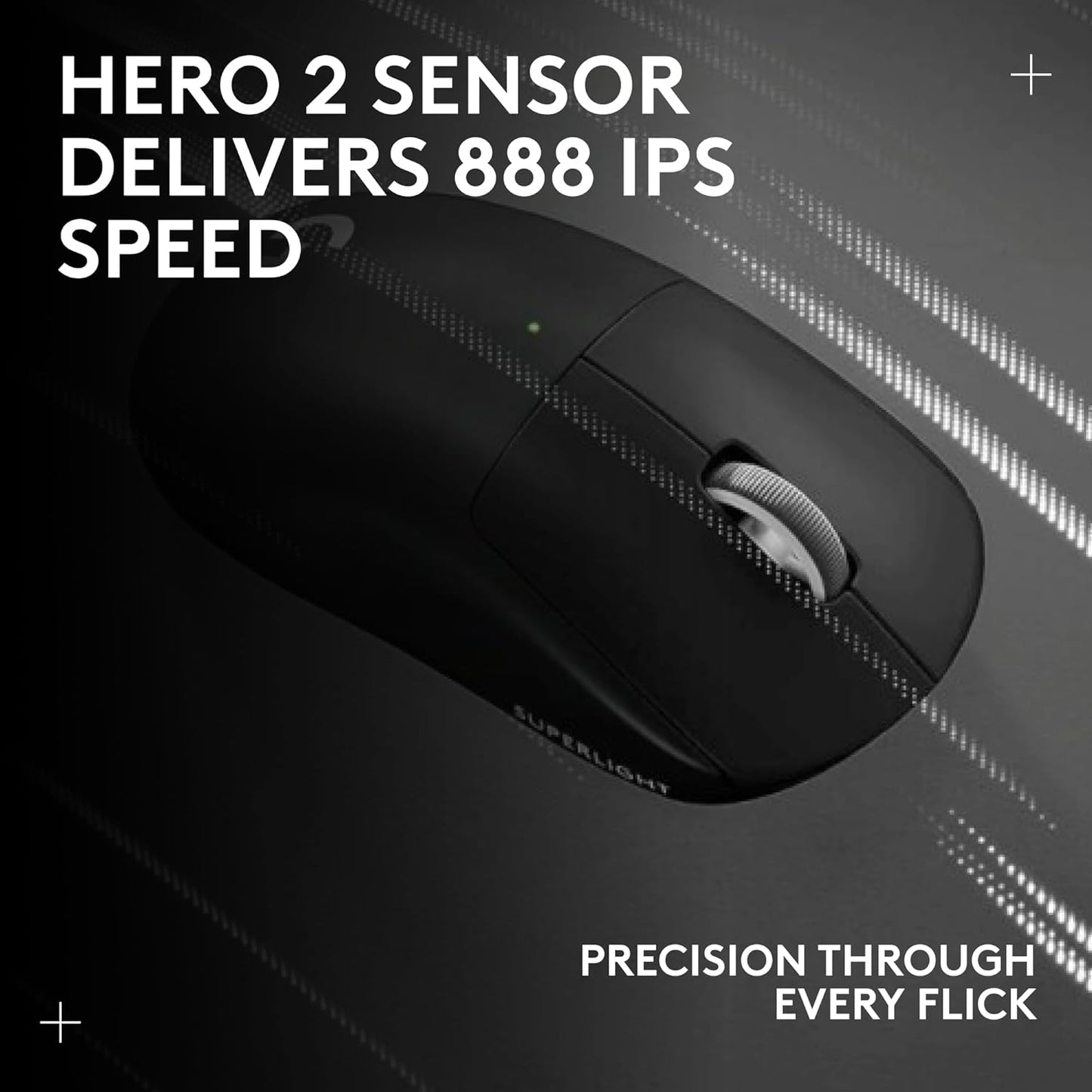 Logitech G PRO X Superlight 2 Ratón inalámbrico para juegos, 60g Pro-Grade con 5 botones programables, sensor 44k DPI, tasa de reporte de 8kHz, carga USB-C para PC/Mac - Negro