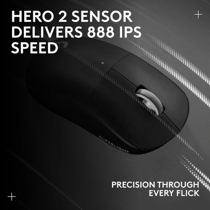 Logitech G PRO X Superlight 2 Ratón inalámbrico para juegos, 60g Pro-Grade con 5 botones programables, sensor 44k DPI, tasa de reporte de 8kHz, carga USB-C para PC/Mac - Negro