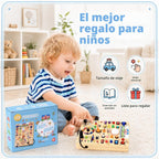 Tablero de actividades con interruptores de luz LED, juguetes Monte...