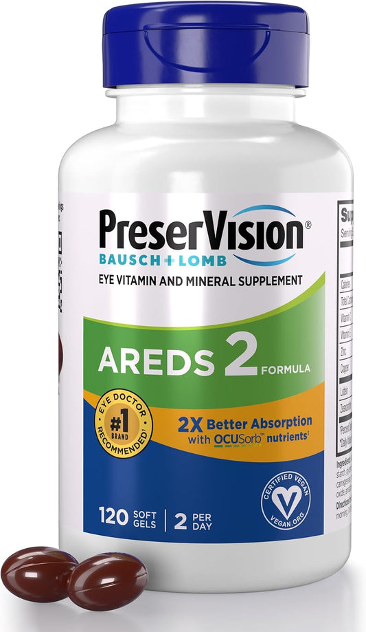 PreserVision AREDS 2 Suplemento vitamínico y mineral para ojos con...