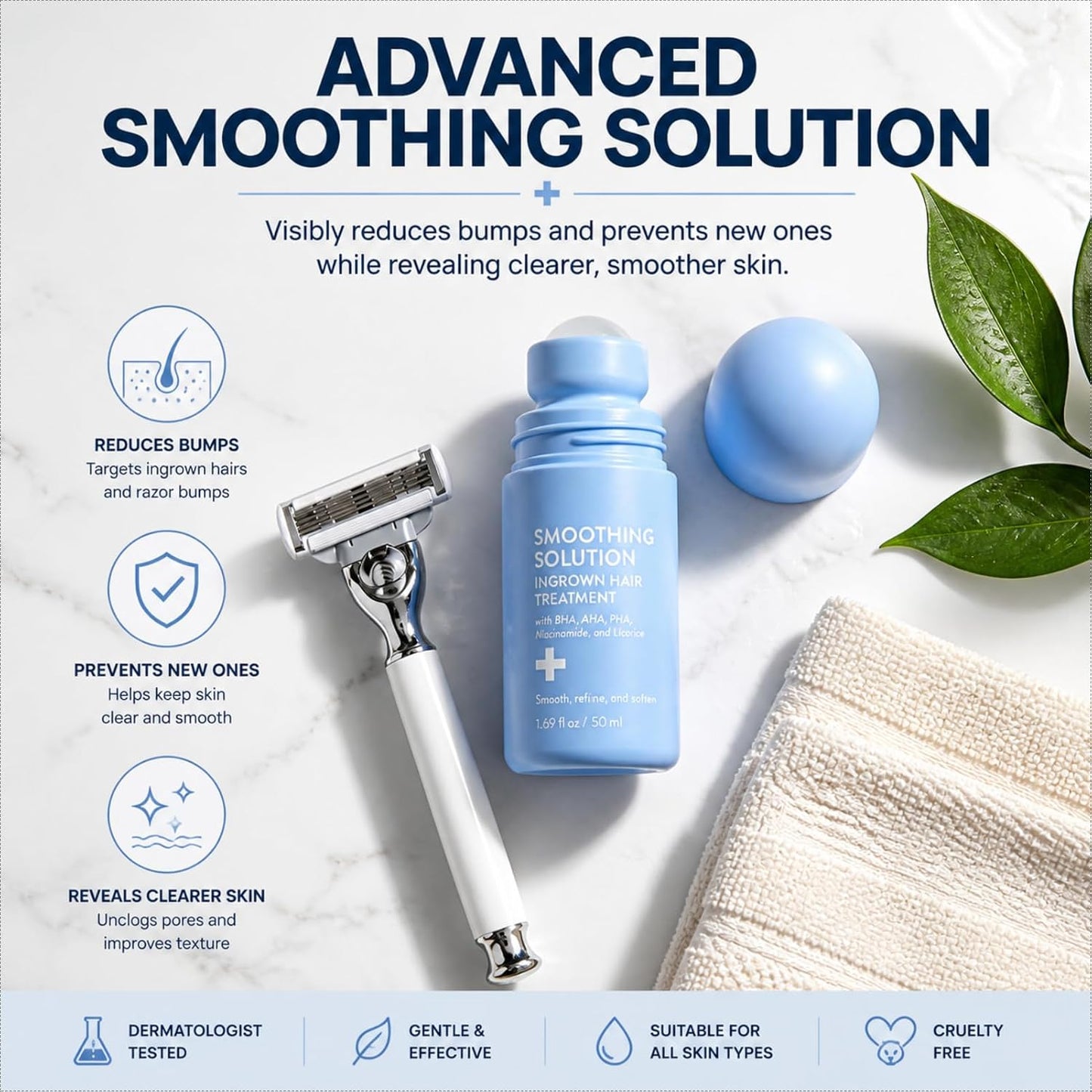 Suero para cabello encarnado para línea de bikini y protuberancias...