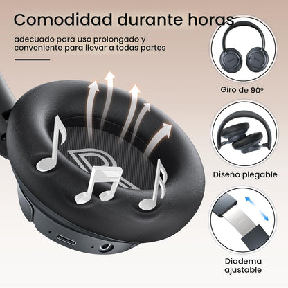 BERIBES - Audífonos híbridos mejorados con cancelación activa de ru...
