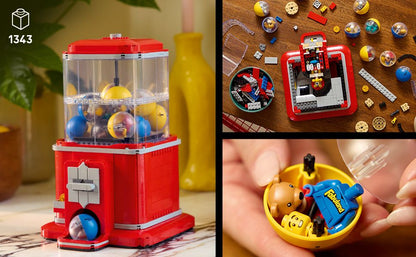 LEGO Ideas Minifigure - Juego de construcción de máquinas expendedoras para adultos, decoración creativa de oficina o estante de libros para el hogar, juguete dispensador de cápsulas, regalo