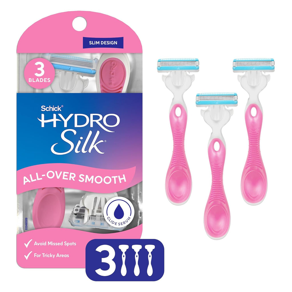 Schick Hydro Silk Maquinillas de afeitar desechables de 3 hojas par...
