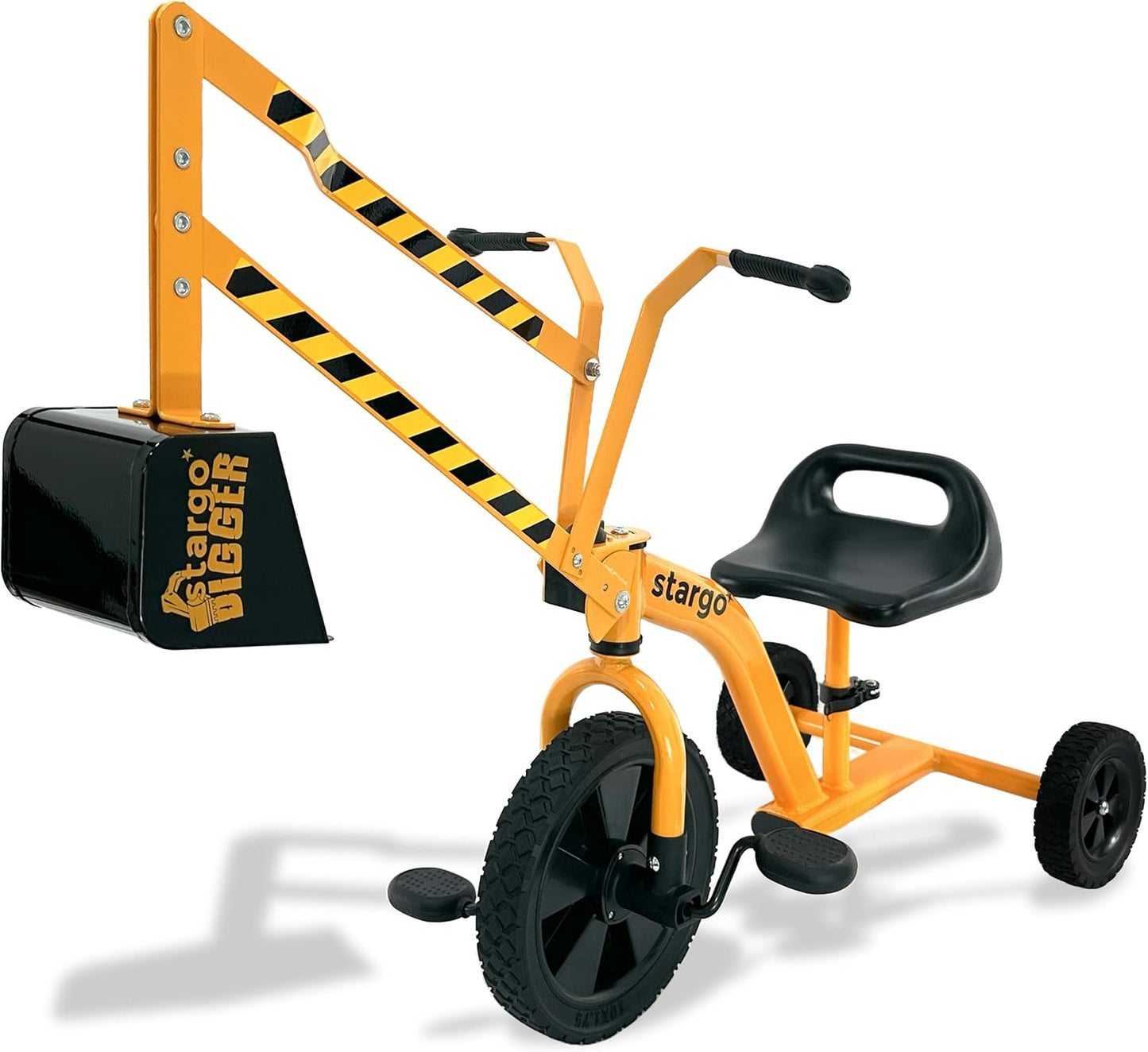 stargo Excavadora de juguete para niños con arena, triciclo con ped...