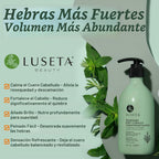 Luseta - Juego de champú y acondicionador de menta y romero (4 piez...