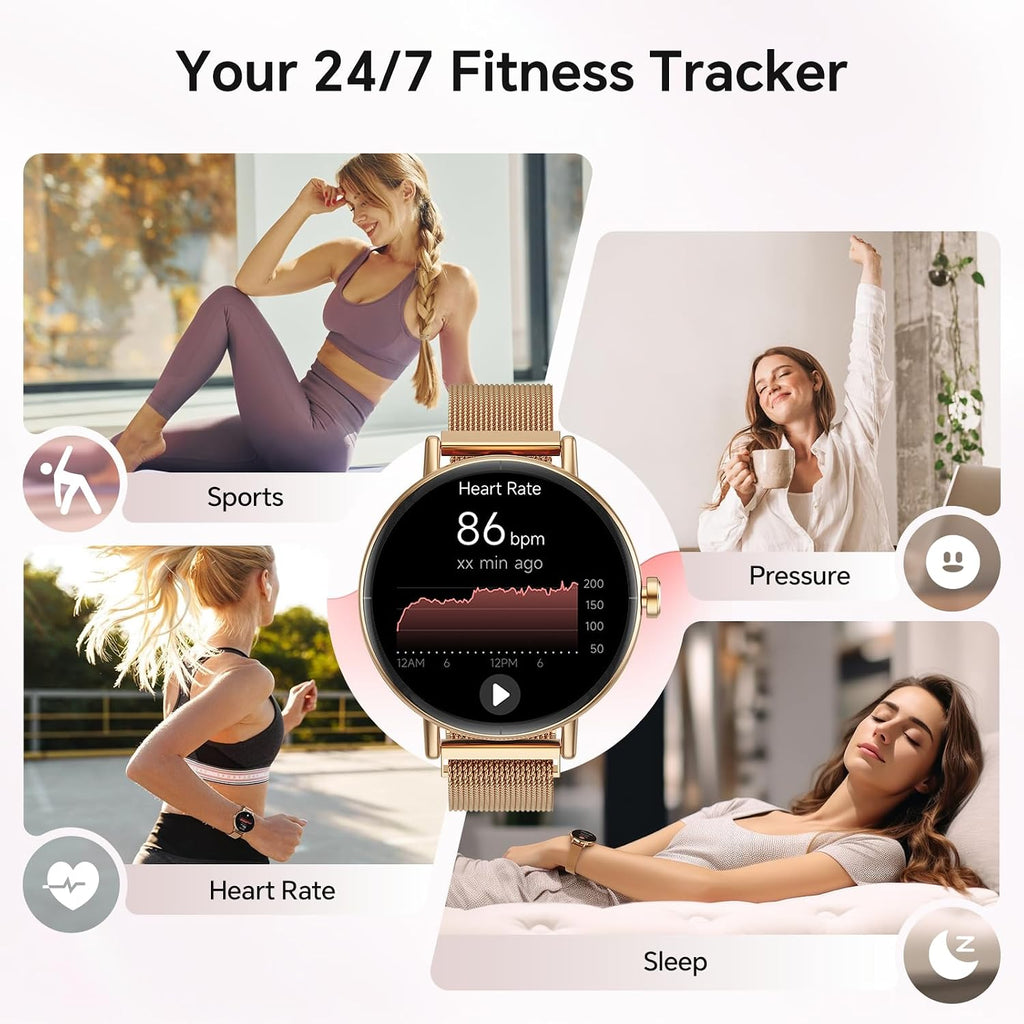 Gydom Reloj inteligente para mujeres y hombres, rastreador de activ...