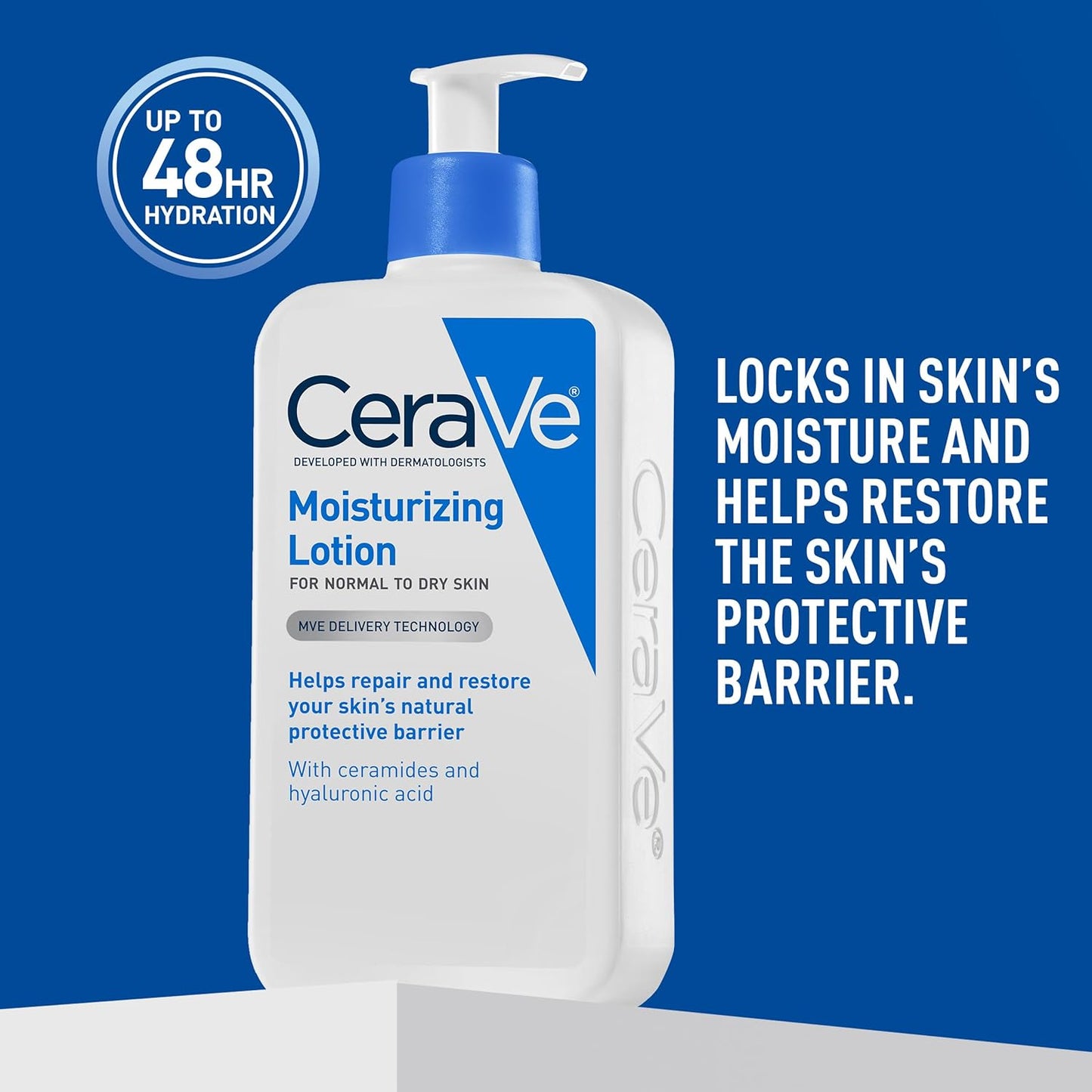 CeraVe Loción hidratante diaria para piel seca, loción corporal y h...