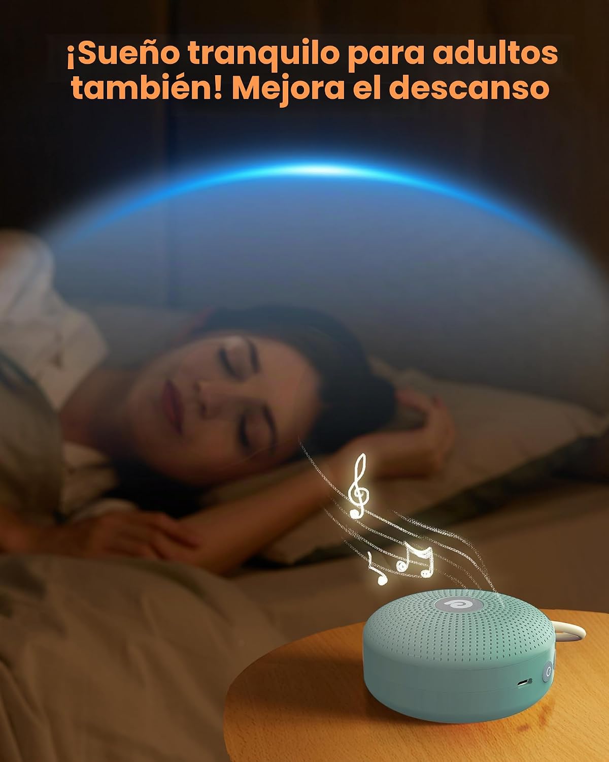 Dreamegg - Máquina de terapia de sonido portátil, con batería poten...