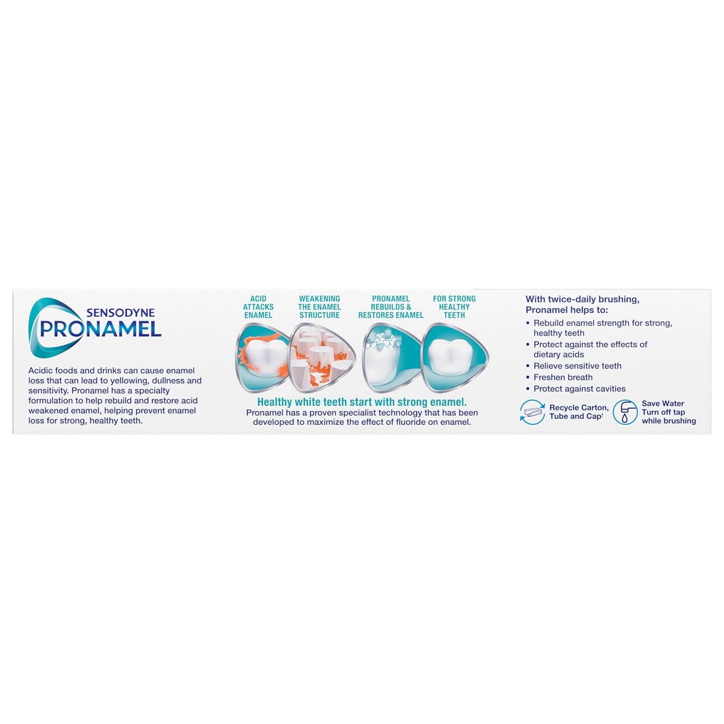 Sensodyne Pronamel Pasta dental blanqueadora suave de esmalte para dientes sensibles, para endurecer y fortalecer el esmalte, exclusiva de Amazon, menta fresca - 4 onzas (paquete de 4)