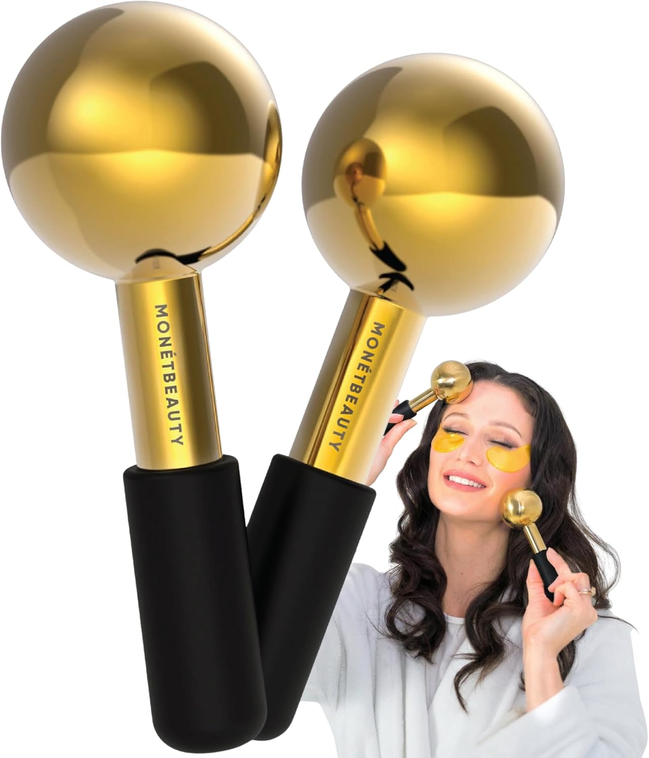 MonétBeauty Globos de Hielo de Acero Inoxidable para Faciales (Mang...
