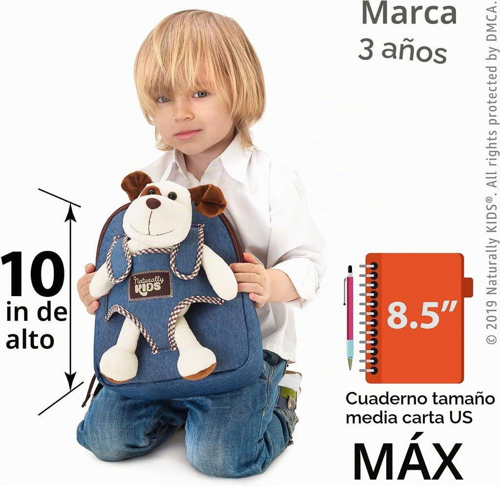 Mochila para niños pequeños Naturally KIDS con. Juguete de peluche...