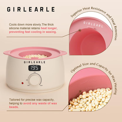 GIRLEARLE Kit de cera digital premium para mujeres y hombres, calen...