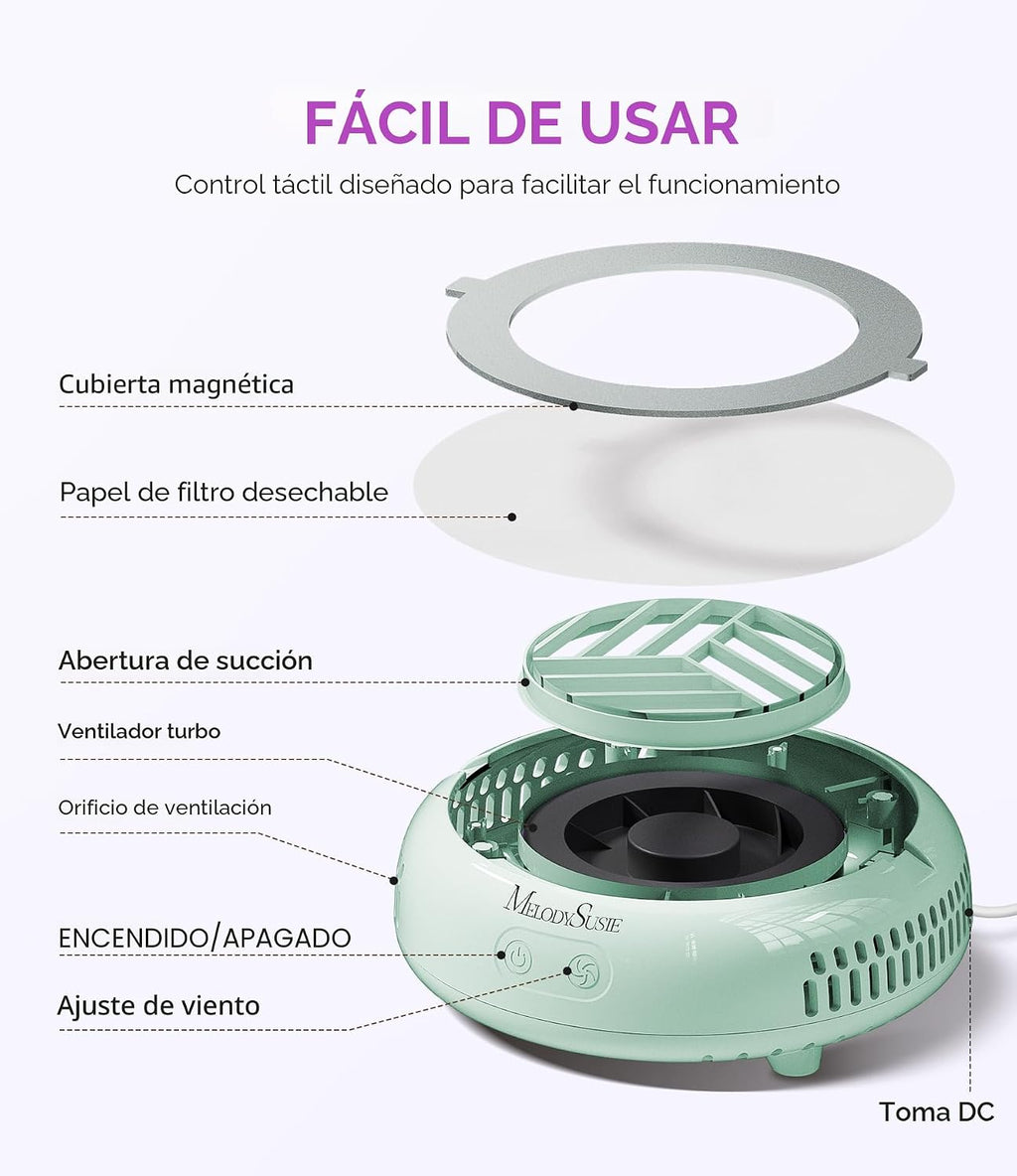 MelodySusie Colector de polvo de uñas de bolsillo HProA para elimin...