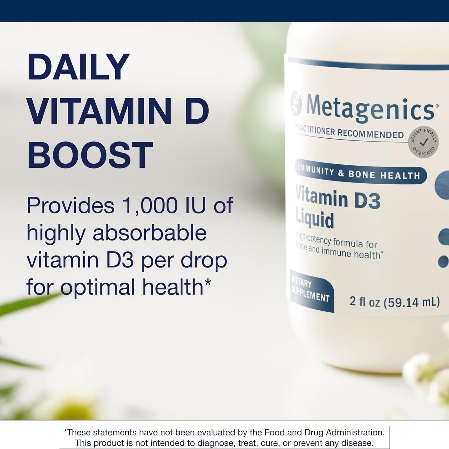 Metagenics Suplemento líquido de vitamina D D3 para ayudar a apoyar...