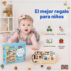 Tablero de actividades con interruptores de luz LED, juguetes Monte...