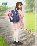 Naturally KIDS Mochila para niños pequeños con juguete de dinosauri...