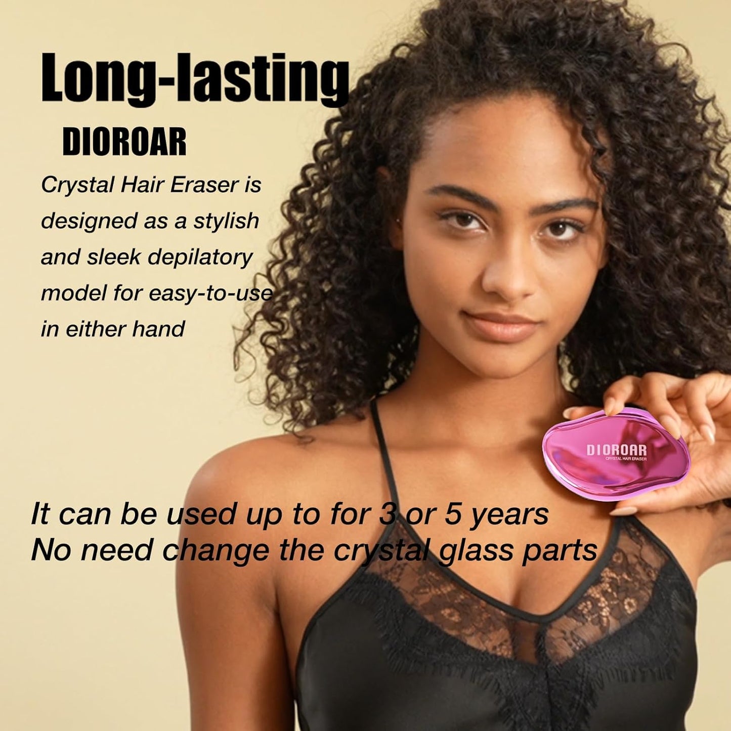DIOROAR Borrador de pelo de cristal, removedor de pelo de cristal,...