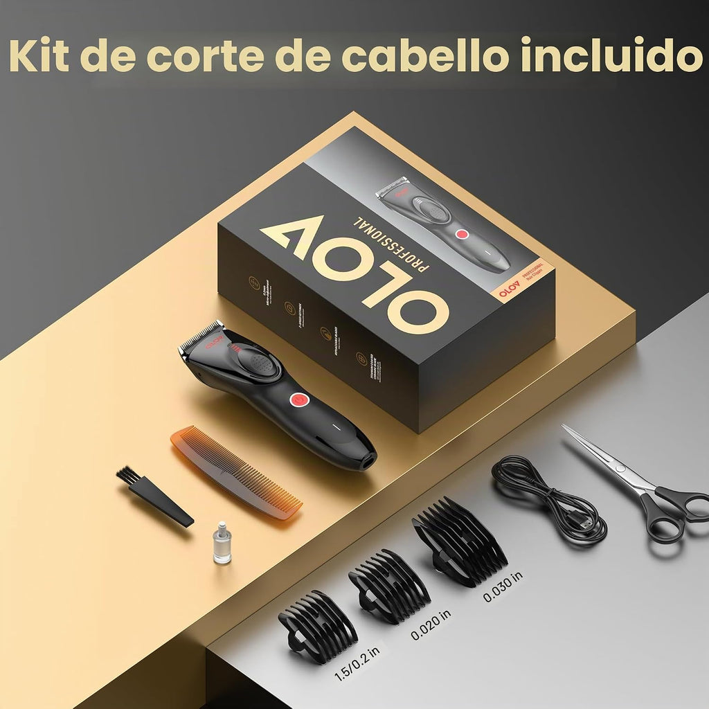 OLOV PROFESSIONAL Cortapelos para hombres, kit de cortapelos inalám...