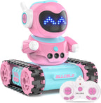 ALLCELE Robot de juguete LED RC para niñas con Walkie Talkie, progr...