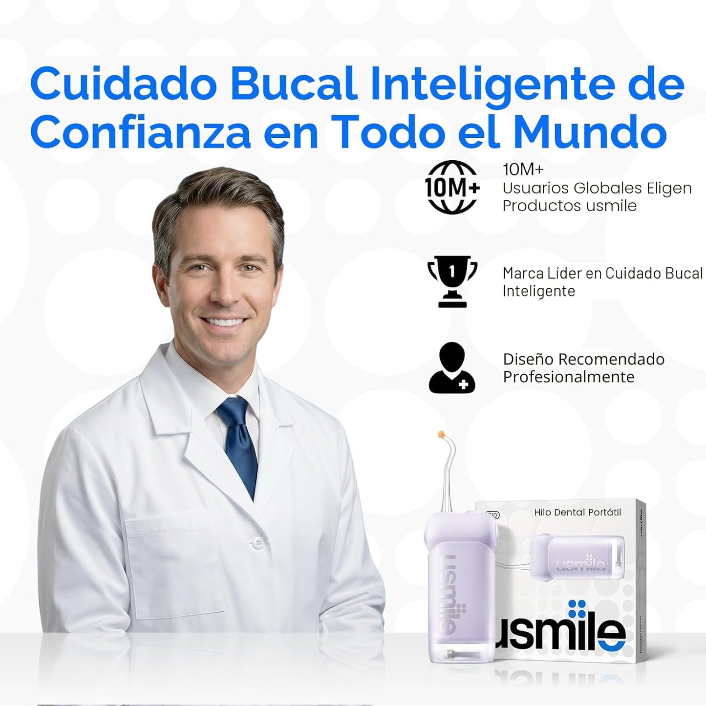 usmile C10 - Irrigador de agua portátil - Apto para viajes, batería...