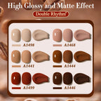 Double Rhythm - Juego de esmalte de uñas en gel de 6 piezas, 15 ml,...