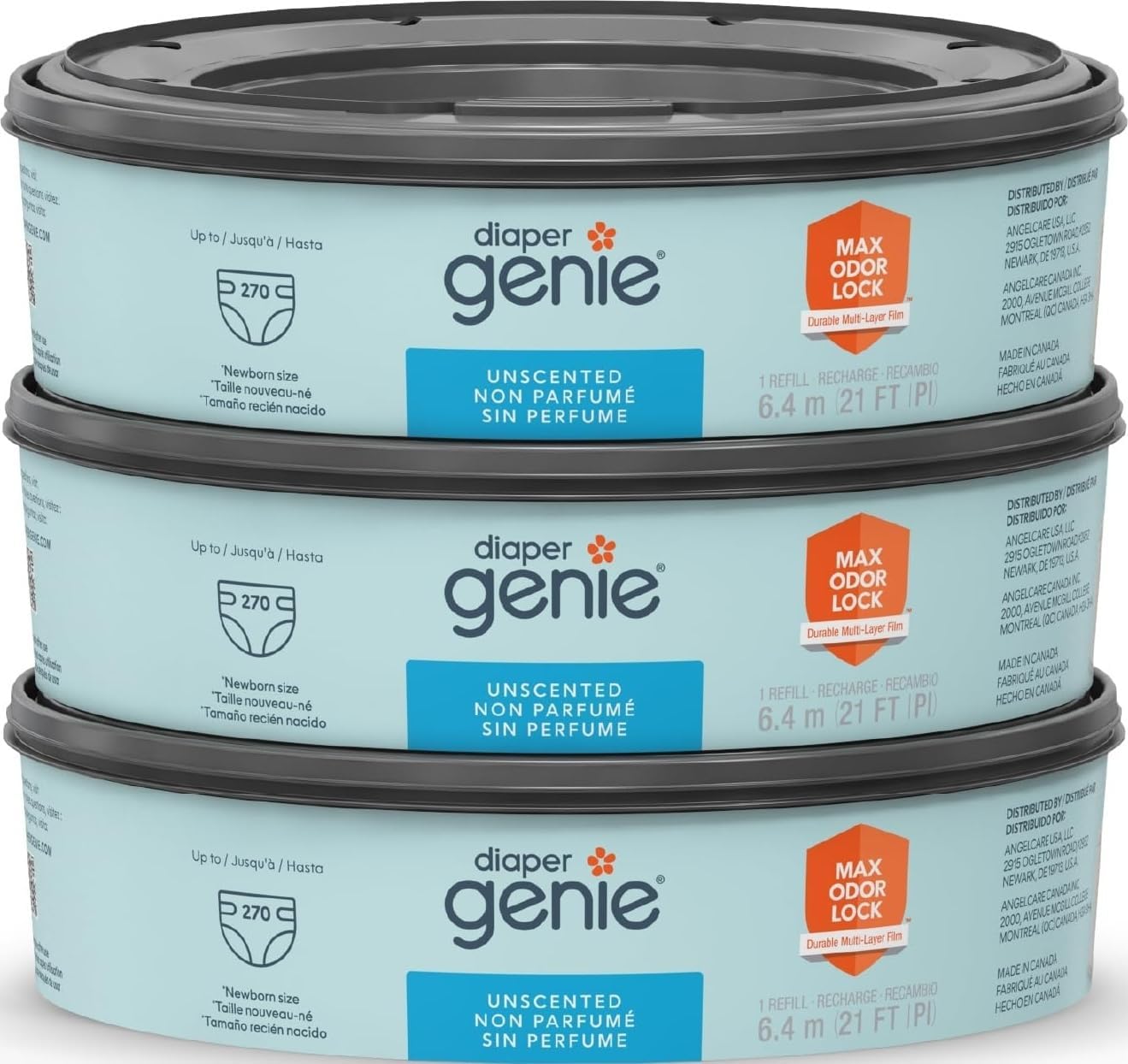 Repuesto de pañales Diaper Genie de Playtex, 270 unidades (paquete...