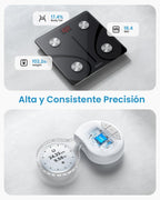RENPHO Báscula inteligente y cinta métrica, báscula digital Bluetoo...