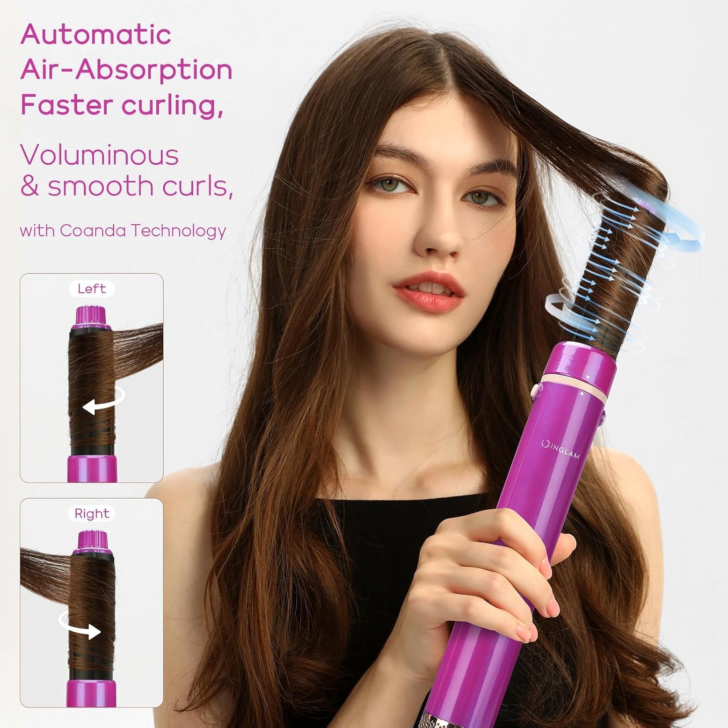 IG INGLAM MegaAIR Styler, cepillo secador de pelo profesional 5 en...