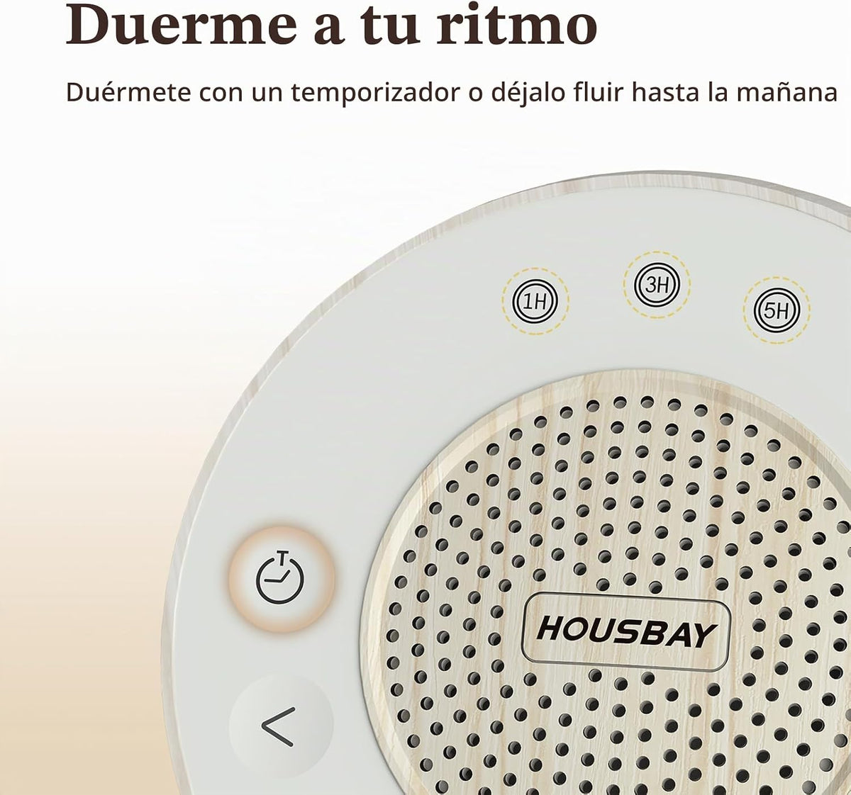 HOUSBAY Máquina de sonido ruido blanco para dormir con grano de mad...