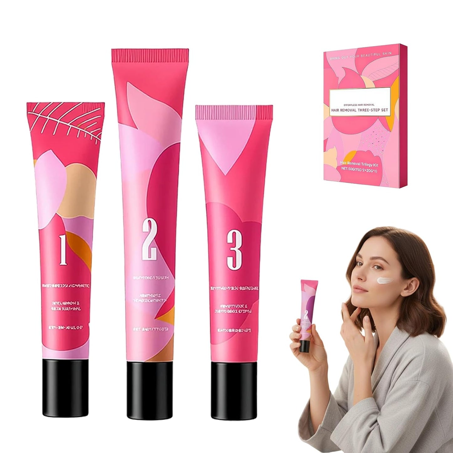Crema depilatoria facial suave para mujeres, fórmula avanzada para...