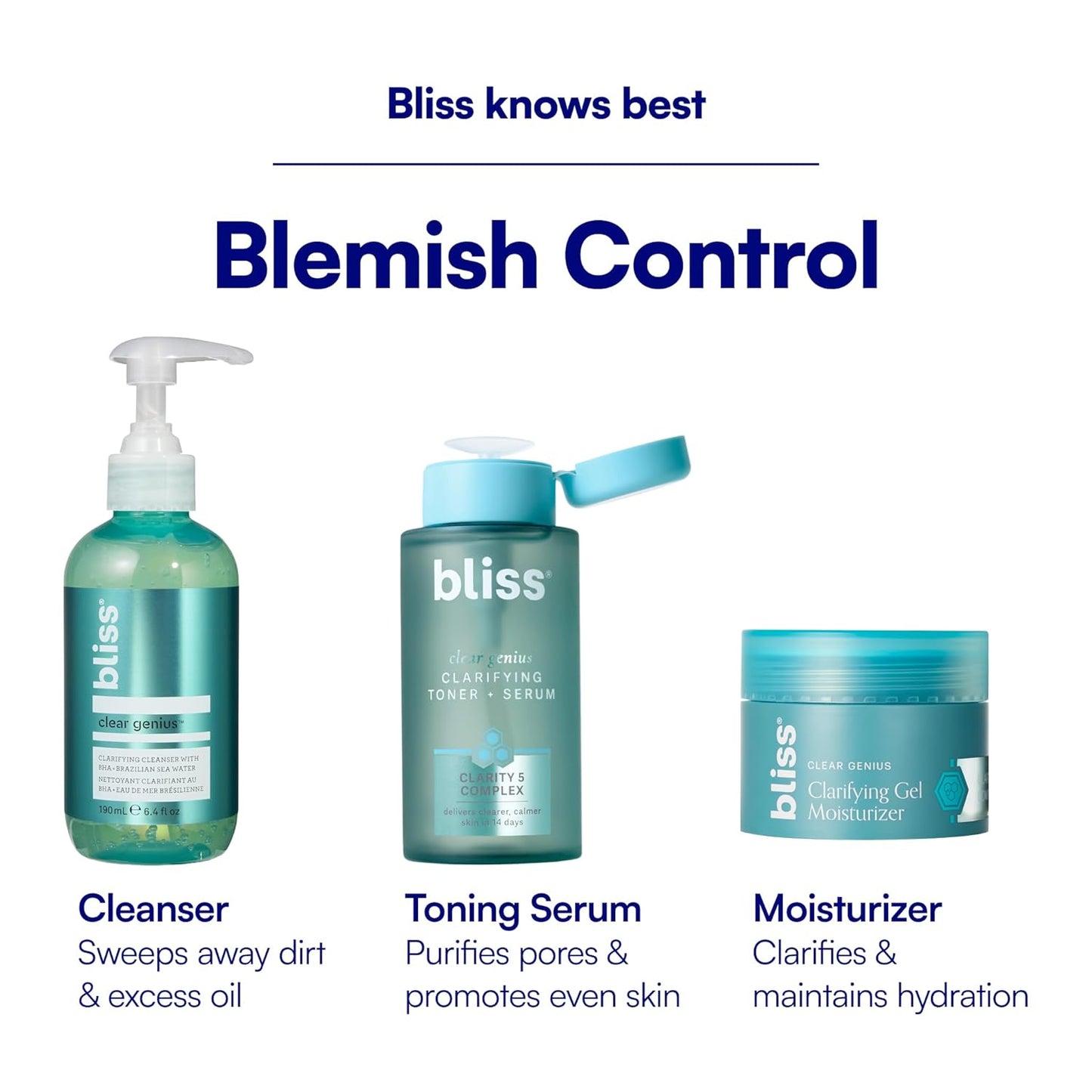 Bliss Clear Genius Gel Hidratante Clarificante con Complejo CLARITY...