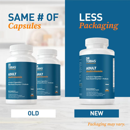 Dr. Tobias Multivitamínico para adultos para mujeres y hombres, vit...