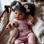 BABESIDE Muñecas de bebé realistas Reborn Daisy Black Girl- 20 pulg...