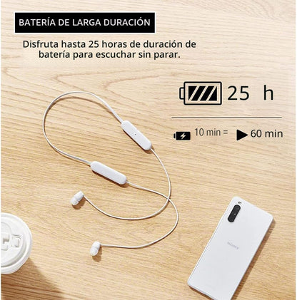 Sony WI-C100 Auriculares inalámbricos con Bluetooth con micrófono i...