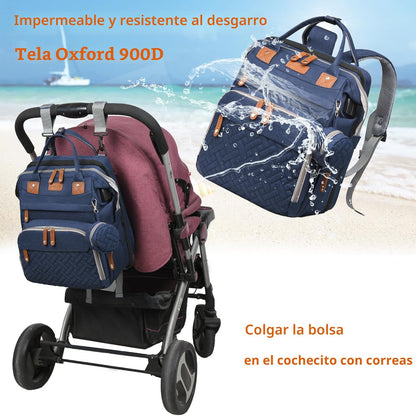 Astro alan - Bolsas de pañales para bebé con cambiador, mochila imp...