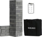 Outdoor Games - Torre grande de 54 bloques de madera, juego de apil...