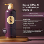 DAENG GI MEO RI Ki Gold Premium 2 Champú 26.4 fl oz + Tratamiento 2...