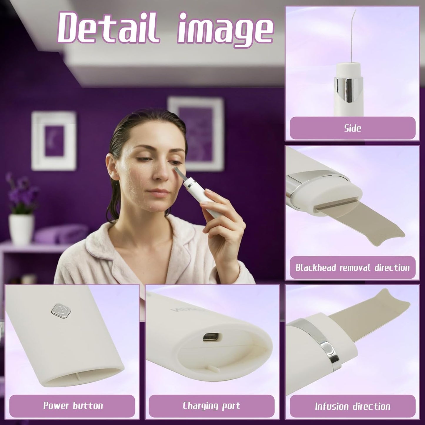 Lixeszt Espátula facial multifuncional limpiador de poros herramien...